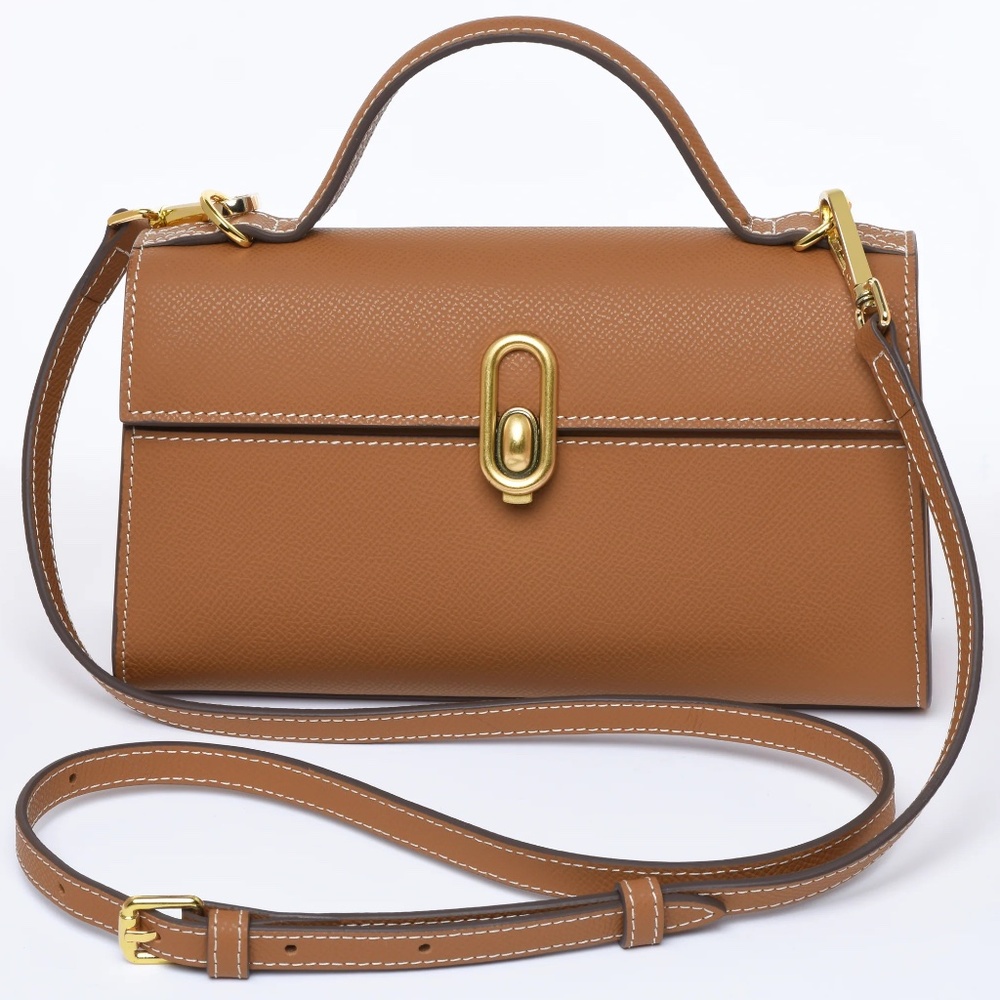 Melodie Cecile DUYP Madison Bag in Camel Brown, Brand New in Box